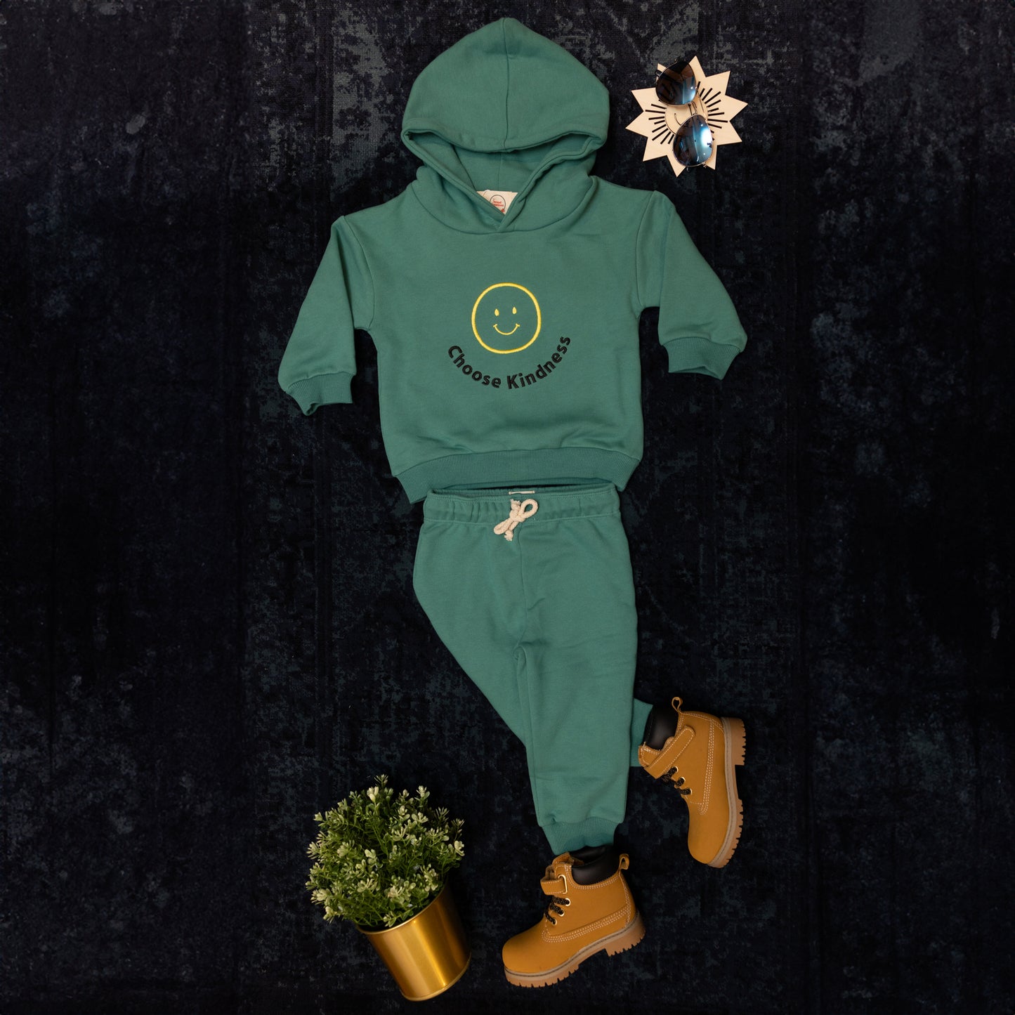 Choose Kindness Embroidered Hoodie Set