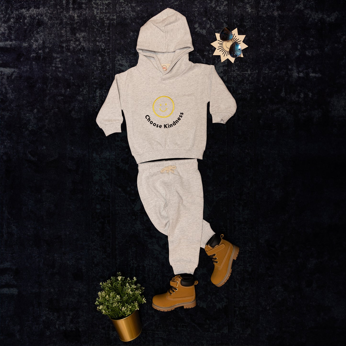 Choose Kindness Embroidered Hoodie Set